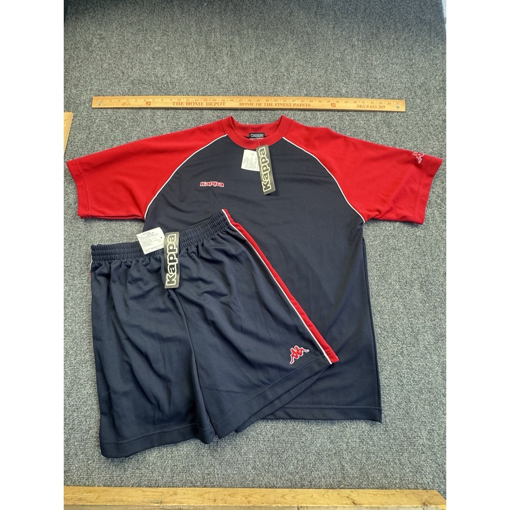 Kappa Men's Two-Piece Athletic Soccer Training Set, Shirt and Shorts, Size Large